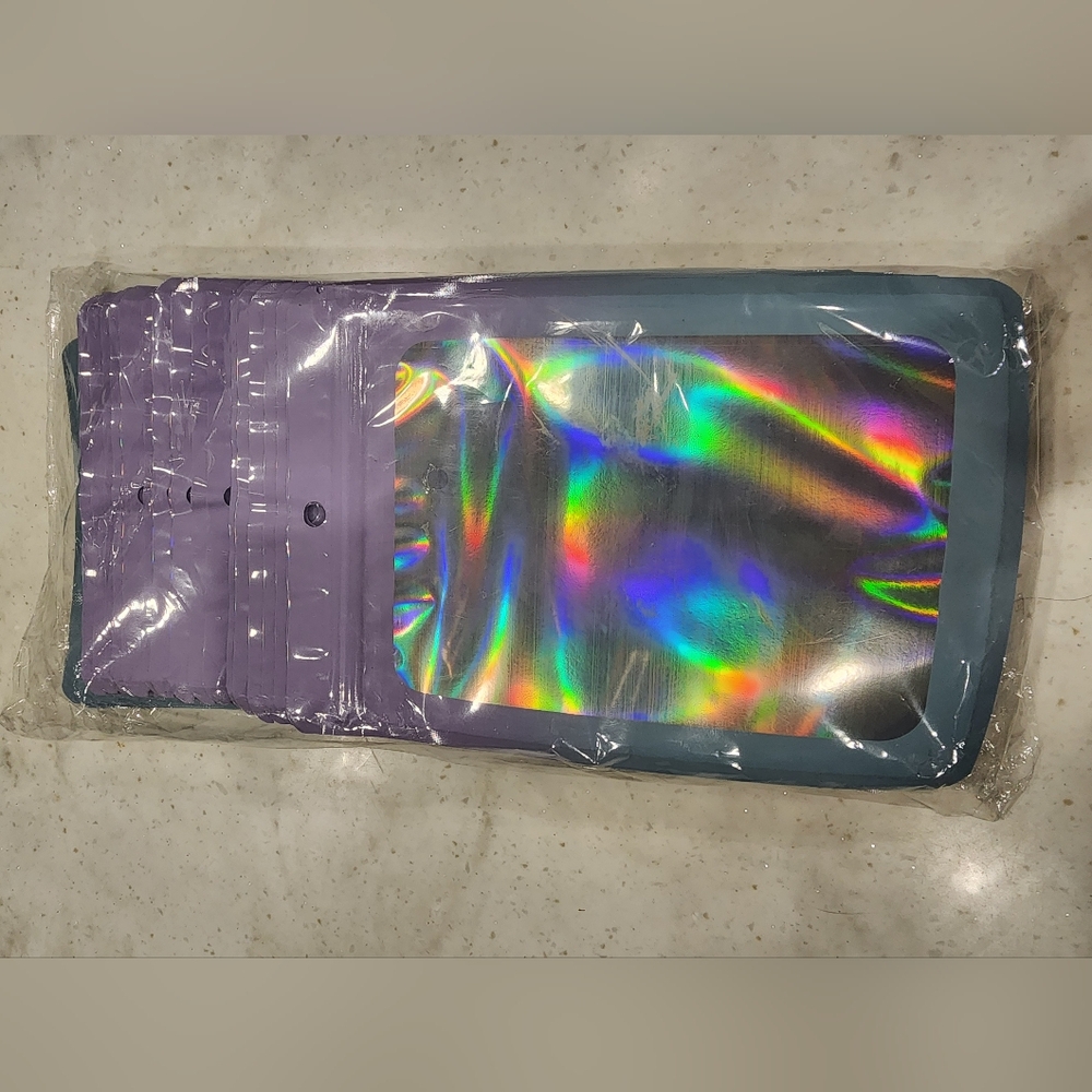 100 Pieces Resealable Mylar Bags Pouches with Clear Window Ombre 5x8 Inch NWT - Picture 4 of 16